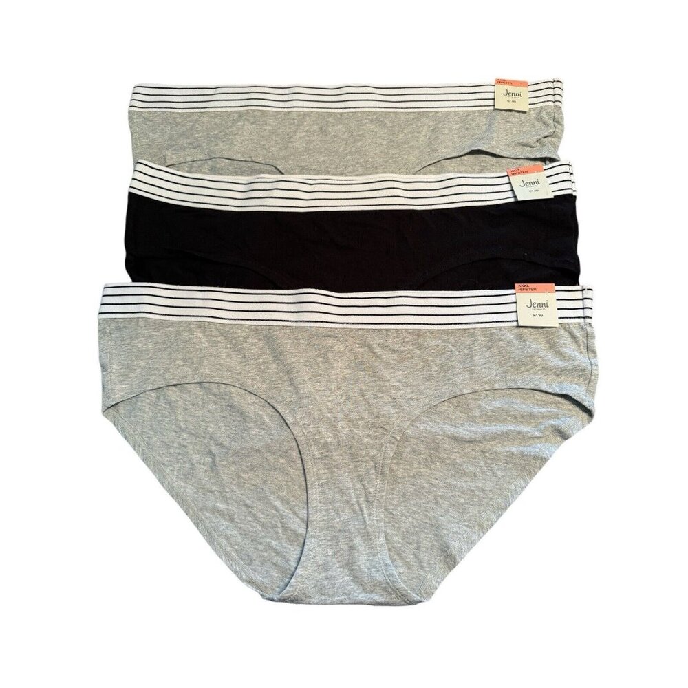 Lot of‎ 3 Jenni Women's Sz 3XL Cotton Hipster Panties Underwear